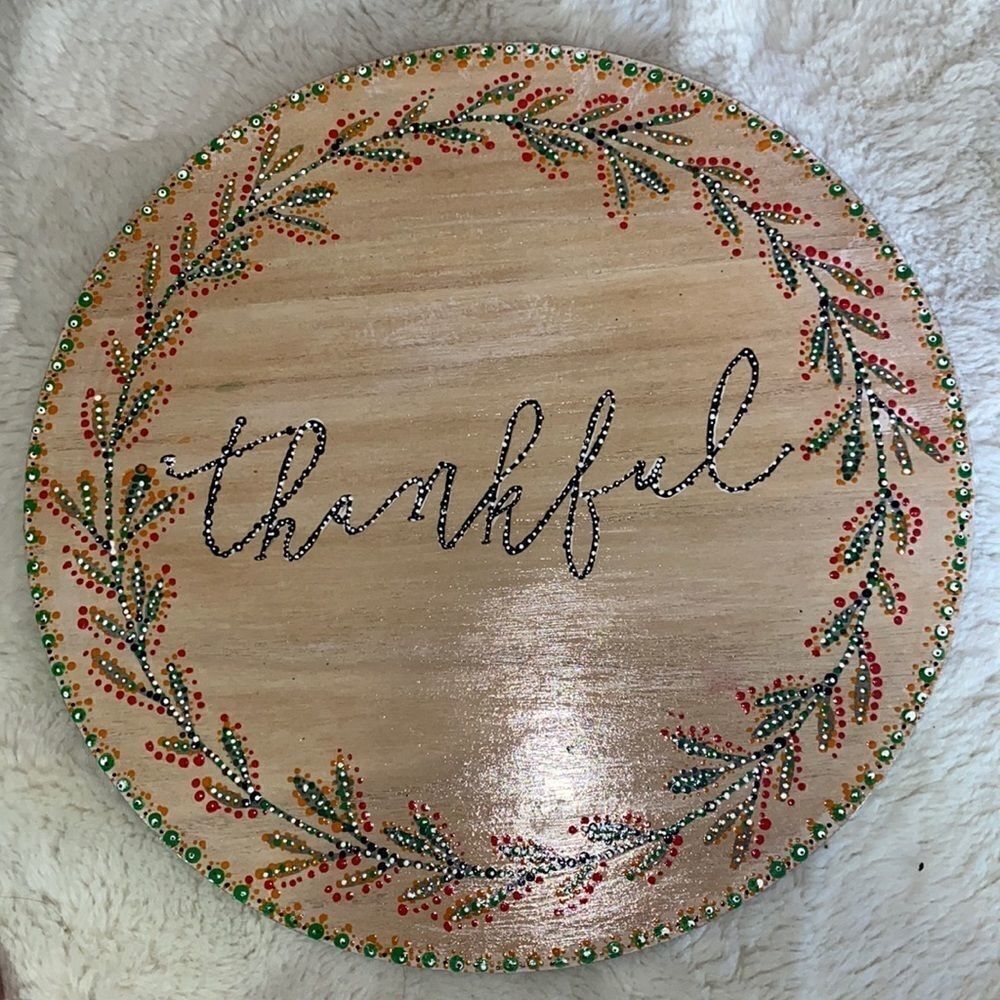 Deb Peters “Thankful” Lazy Susan Turntable!